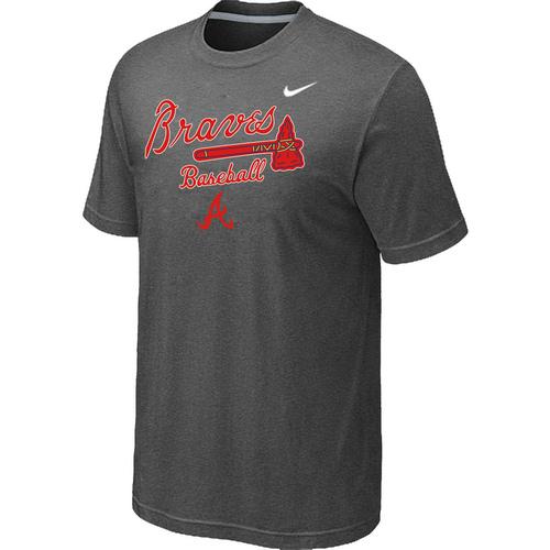 Nike MLB Atlanta Braves 2014 Home Practice T-Shirt - Dark Grey Cheap