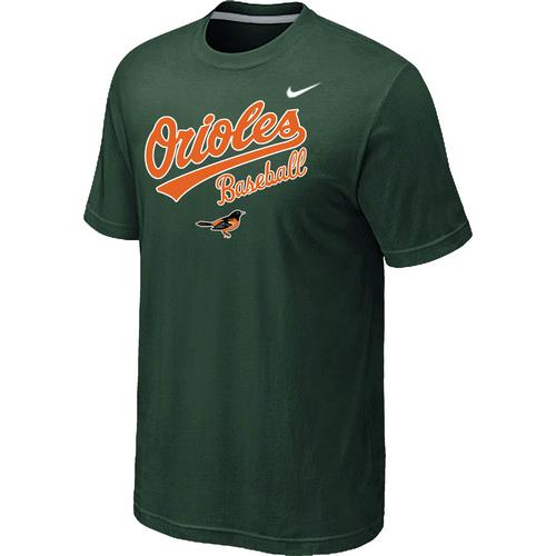Nike MLB Baltimore orioles 2014 Home Practice T-Shirt - Dark Green Cheap