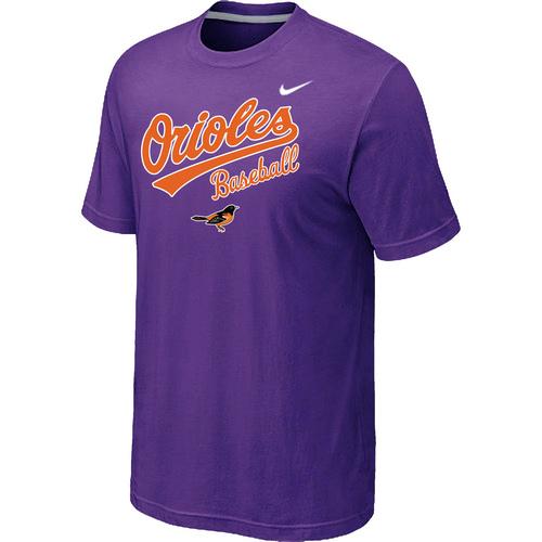Nike MLB Baltimore orioles 2014 Home Practice T-Shirt - Purple Cheap