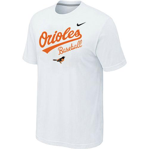 Nike MLB Baltimore orioles 2014 Home Practice T-Shirt - White Cheap