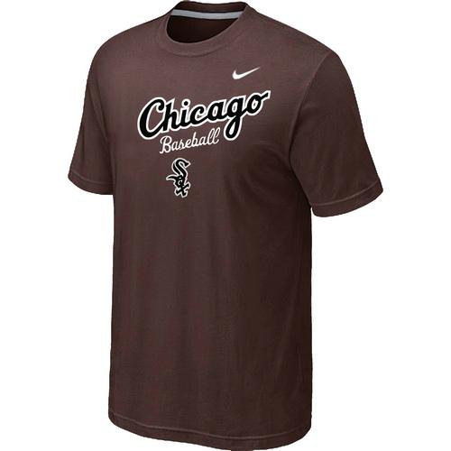 Nike MLB Chicago White Sox 2014 Home Practice T-Shirt - Brown Cheap