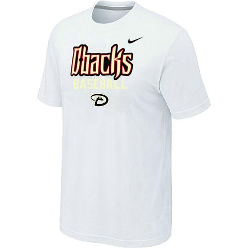 Nike MLB Arizona Diamondbacks 2014 Home Practice T-Shirt - White Cheap