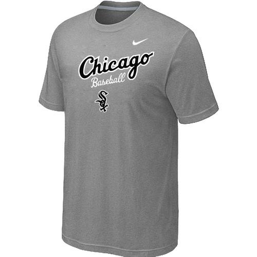 Nike MLB Chicago White Sox 2014 Home Practice T-Shirt - Light Grey Cheap