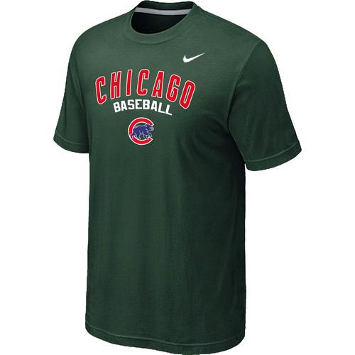 Nike MLB Chicago Cubs 2014 Home Practice T-Shirt - Dark Green Cheap
