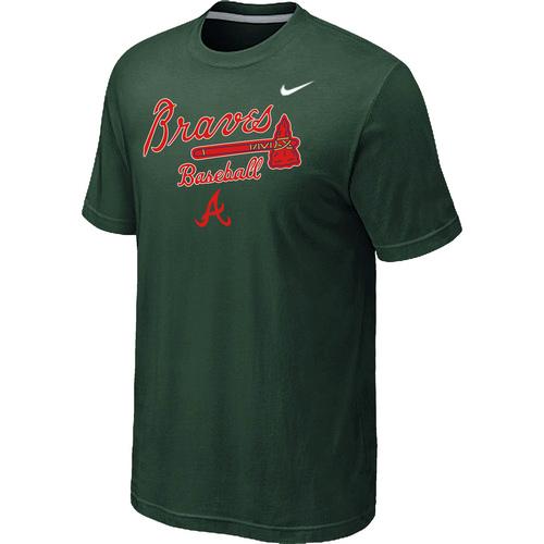 Nike MLB Atlanta Braves 2014 Home Practice T-Shirt - Dark Green Cheap