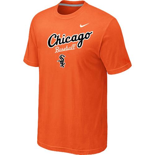 Nike MLB Chicago White Sox 2014 Home Practice T-Shirt - Orange Cheap