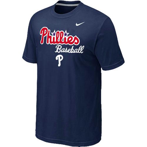 Nike MLB Philadelphia Phillies 2014 Home Practice T-Shirt - Dark blue Cheap