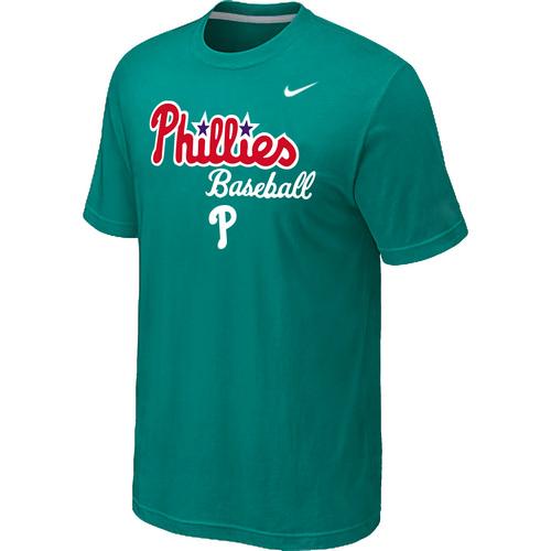 Nike MLB Philadelphia Phillies 2014 Home Practice T-Shirt - Green Cheap