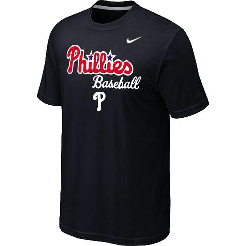 Nike MLB Philadelphia Phillies 2014 Home Practice T-Shirt - Black Cheap