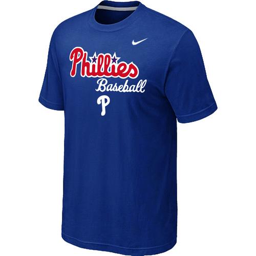 Nike MLB Philadelphia Phillies 2014 Home Practice T-Shirt - Blue Cheap
