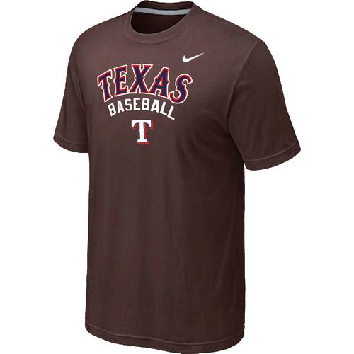 Nike MLB Texans Rangers 2014 Home Practice T-Shirt - Brown Cheap