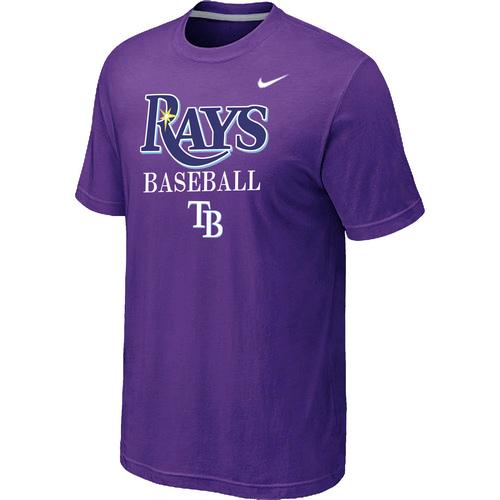 Nike MLB Tampa Bay Rays 2014 Home Practice T-Shirt - Purple Cheap