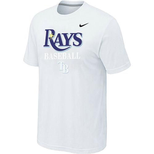 Nike MLB Tampa Bay Rays 2014 Home Practice T-Shirt - White Cheap
