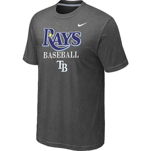 Nike MLB Tampa Bay Rays 2014 Home Practice T-Shirt - Dark Grey Cheap