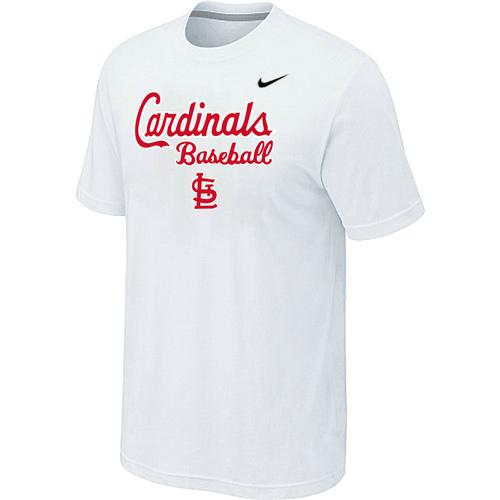 Nike MLB St.Louis Cardinals 2014 Home Practice T-Shirt - White Cheap