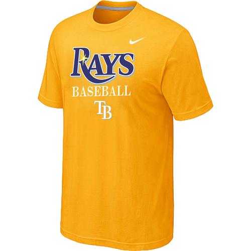 Nike MLB Tampa Bay Rays 2014 Home Practice T-Shirt - Yellow Cheap