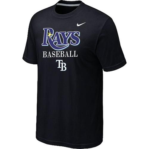 Nike MLB Tampa Bay Rays 2014 Home Practice T-Shirt - Black Cheap