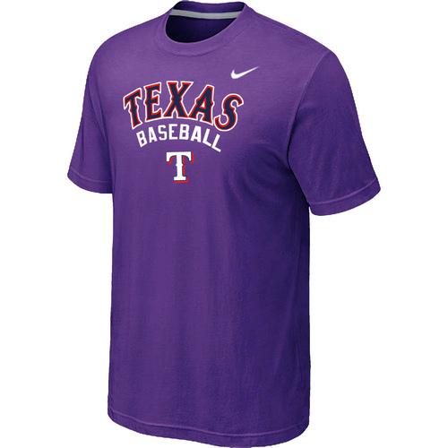 Nike MLB Texans Rangers 2014 Home Practice T-Shirt - Purple Cheap