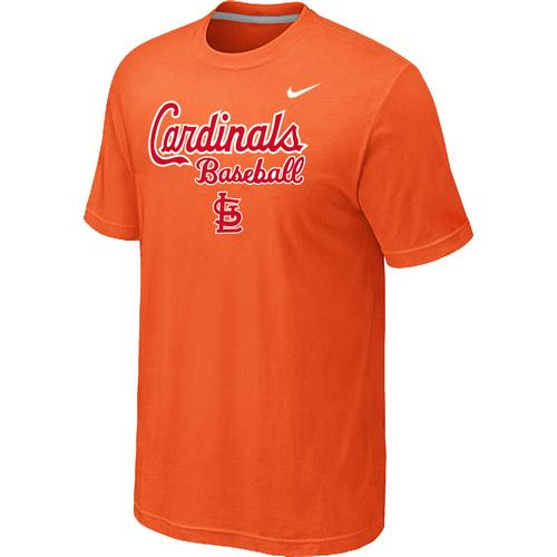 Nike MLB St.Louis Cardinals 2014 Home Practice T-Shirt - Orange Cheap