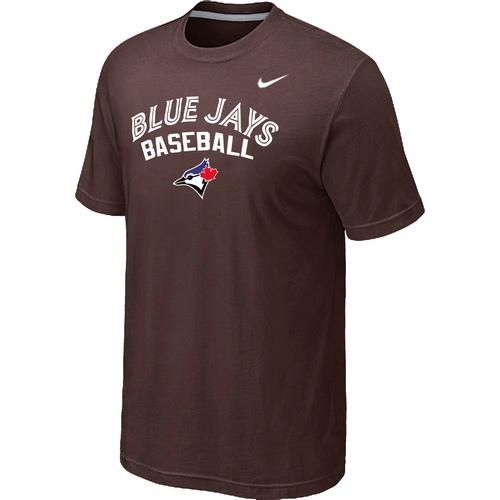 Nike MLB Toronto Blue Jay 2014 Home Practice T-Shirt - Brown Cheap