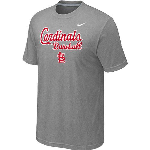 Nike MLB St.Louis Cardinals 2014 Home Practice T-Shirt - Light Grey Cheap