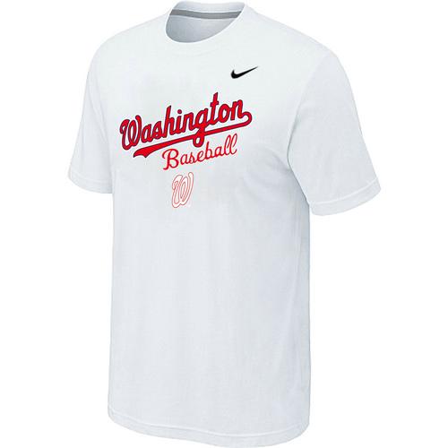 Nike MLB Washington Nationals 2014 Home Practice T-Shirt - White Cheap