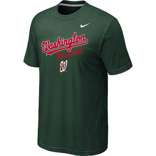 Nike MLB Washington Nationals 2014 Home Practice T-Shirt - Dark Green Cheap