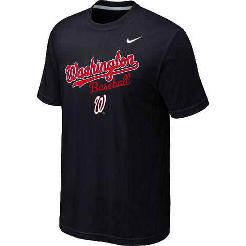 Nike MLB Washington Nationals 2014 Home Practice T-Shirt - Black Cheap