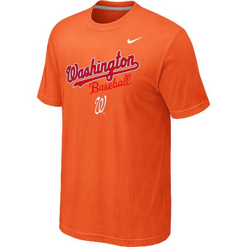 Nike MLB Washington Nationals 2014 Home Practice T-Shirt - Orange Cheap