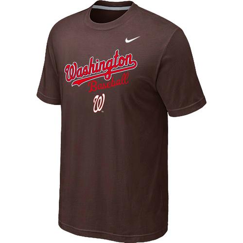 Nike MLB Washington Nationals 2014 Home Practice T-Shirt - Brown Cheap