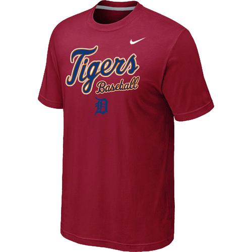 Nike MLB Detroit Tigers 2014 Home Practice T-Shirt - Red Cheap