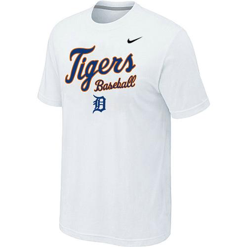 Nike MLB Detroit Tigers 2014 Home Practice T-Shirt - White Cheap