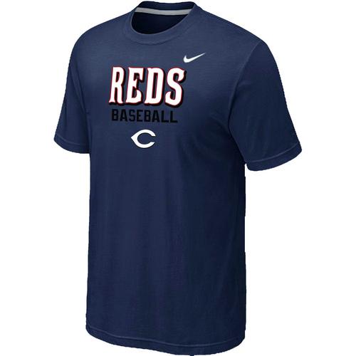 Nike MLB Cincinnati Reds 2014 Home Practice T-Shirt - Dark blue Cheap