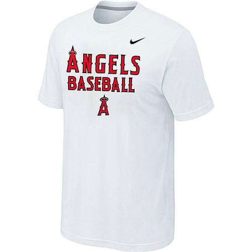 Nike MLB Los Angeles Angels 2014 Home Practice T-Shirt - White Cheap