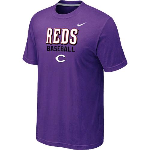 Nike MLB Cincinnati Reds 2014 Home Practice T-Shirt - Purple Cheap