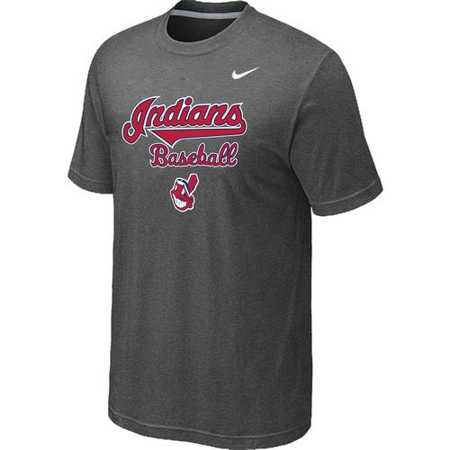 Nike MLB Cleveland Indians 2014 Home Practice T-Shirt - Dark Grey Cheap