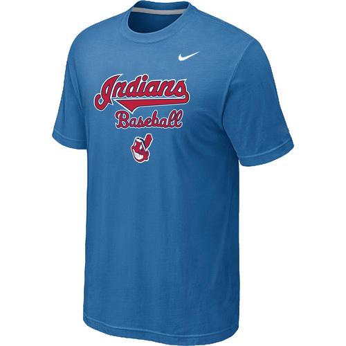 Nike MLB Cleveland Indians 2014 Home Practice T-Shirt - light Blue Cheap
