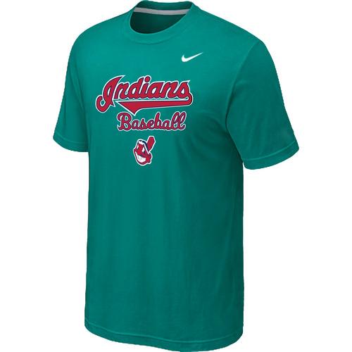 Nike MLB Cleveland Indians 2014 Home Practice T-Shirt - Green Cheap
