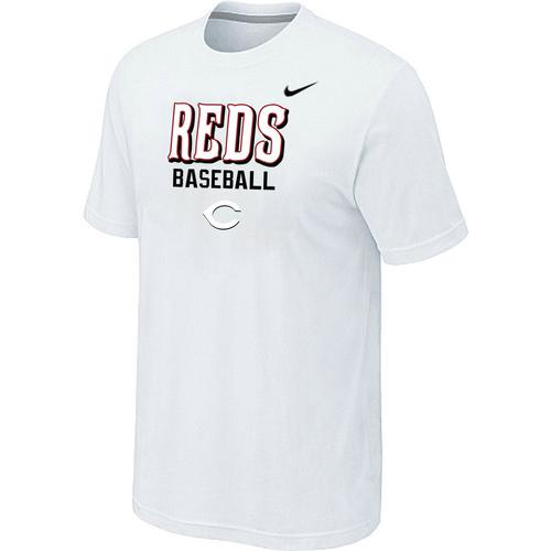 Nike MLB Cincinnati Reds 2014 Home Practice T-Shirt - White Cheap