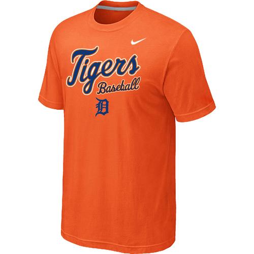 Nike MLB Detroit Tigers 2014 Home Practice T-Shirt - Orange Cheap