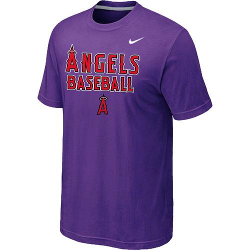 Nike MLB Los Angeles Angels 2014 Home Practice T-Shirt - Purple Cheap