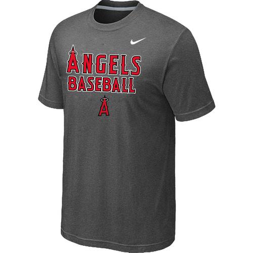 Nike MLB Los Angeles Angels 2014 Home Practice T-Shirt - Dark Grey Cheap