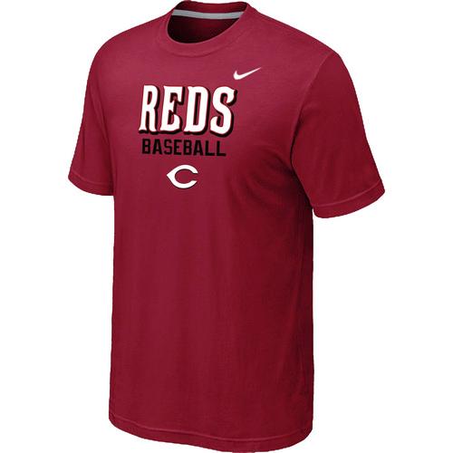 Nike MLB Cincinnati Reds 2014 Home Practice T-Shirt - Red Cheap
