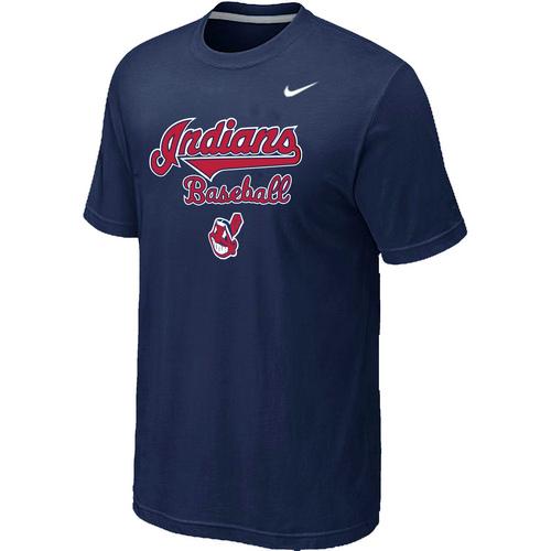 Nike MLB Cleveland Indians 2014 Home Practice T-Shirt - Dark blue Cheap