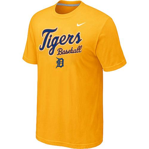 Nike MLB Detroit Tigers 2014 Home Practice T-Shirt - Yellow Cheap