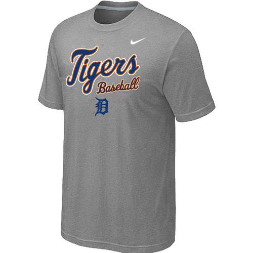 Nike MLB Detroit Tigers 2014 Home Practice T-Shirt - Light Grey Cheap