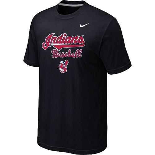 Nike MLB Cleveland Indians 2014 Home Practice T-Shirt - Black Cheap