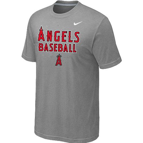 Nike MLB Los Angeles Angels 2014 Home Practice T-Shirt - Light Grey Cheap