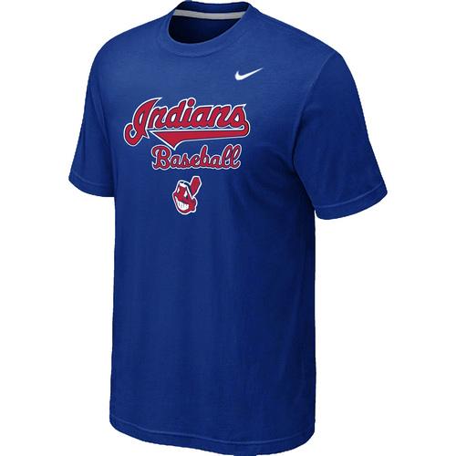 Nike MLB Cleveland Indians 2014 Home Practice T-Shirt - Blue Cheap