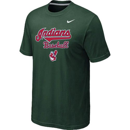 Nike MLB Cleveland Indians 2014 Home Practice T-Shirt - Dark Green Cheap